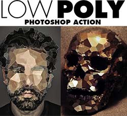 极品PS动作－低多边形：Low Poly Photoshop Action